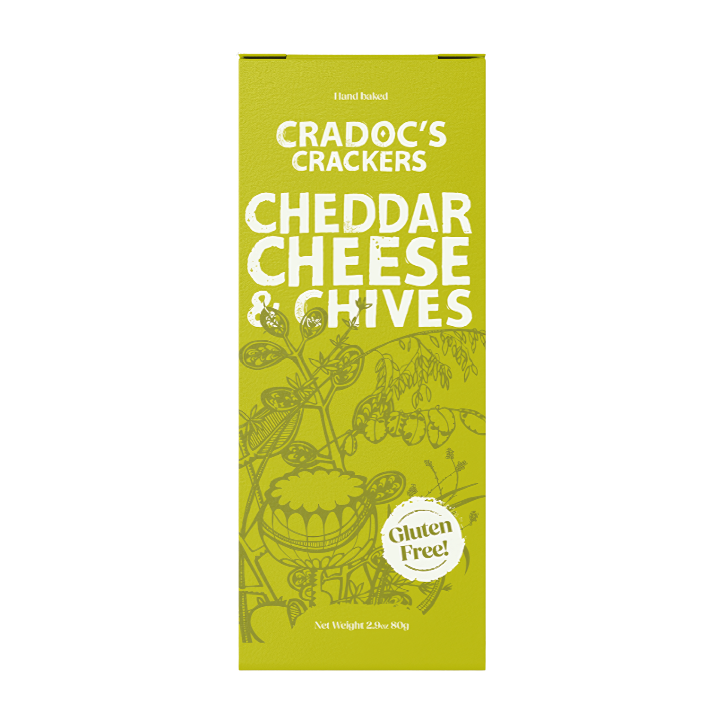Cradoc's Gluten Free Cheddar Cheese & Chives Crackers (6x80g)
