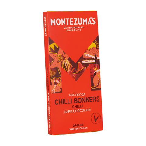Montezuma's Chilli Bonkers Dark Chocolate with Chilli (12x90g)