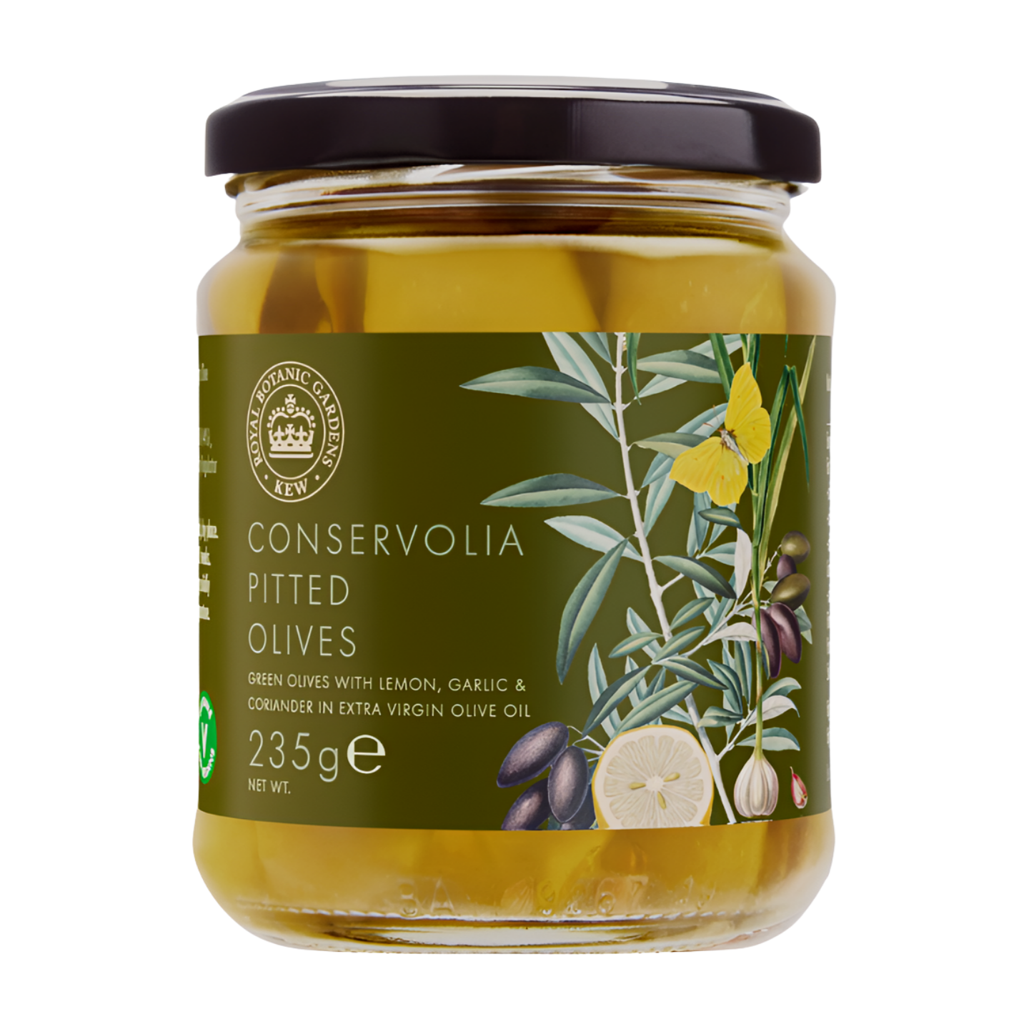 RBG Kew Pitted Conservolia Olives with Lemon & Garlic (6x245g)