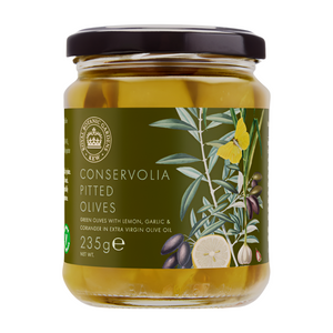 RBG Kew Pitted Conservolia Olives with Lemon & Garlic (6x245g)