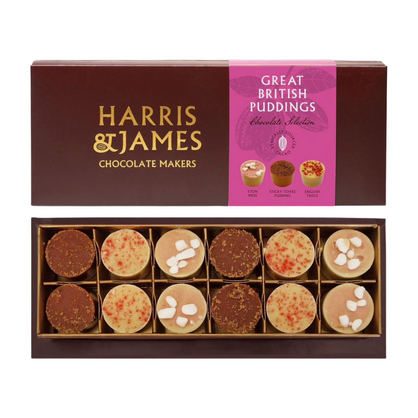 Harris & James Great British Puddings Chocolate Selection Box (9x180g)