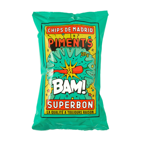 Superbon Piments (Chilli Pepper) Chips De Madrid (14x125g)