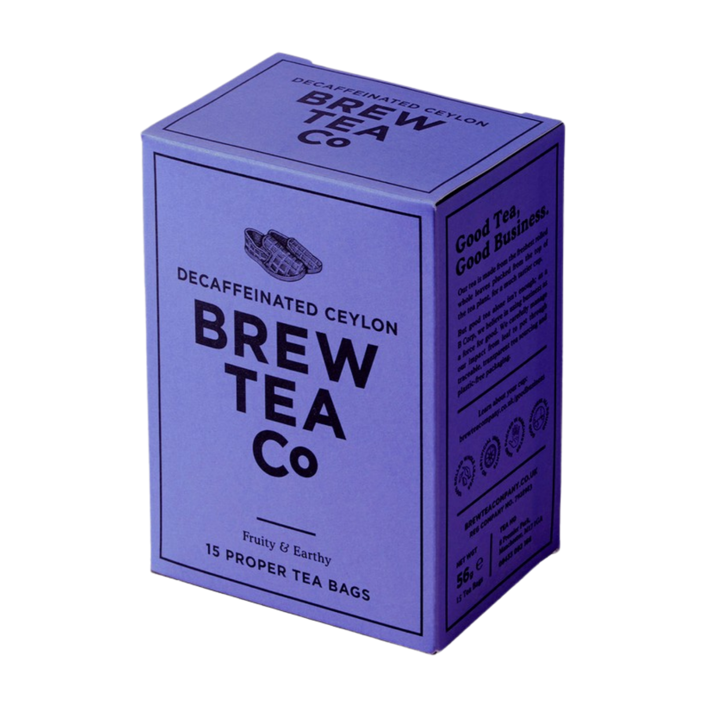 Brew Tea Co Decaffeinated Ceylon Tea Bags (6x15 Tea Bags)