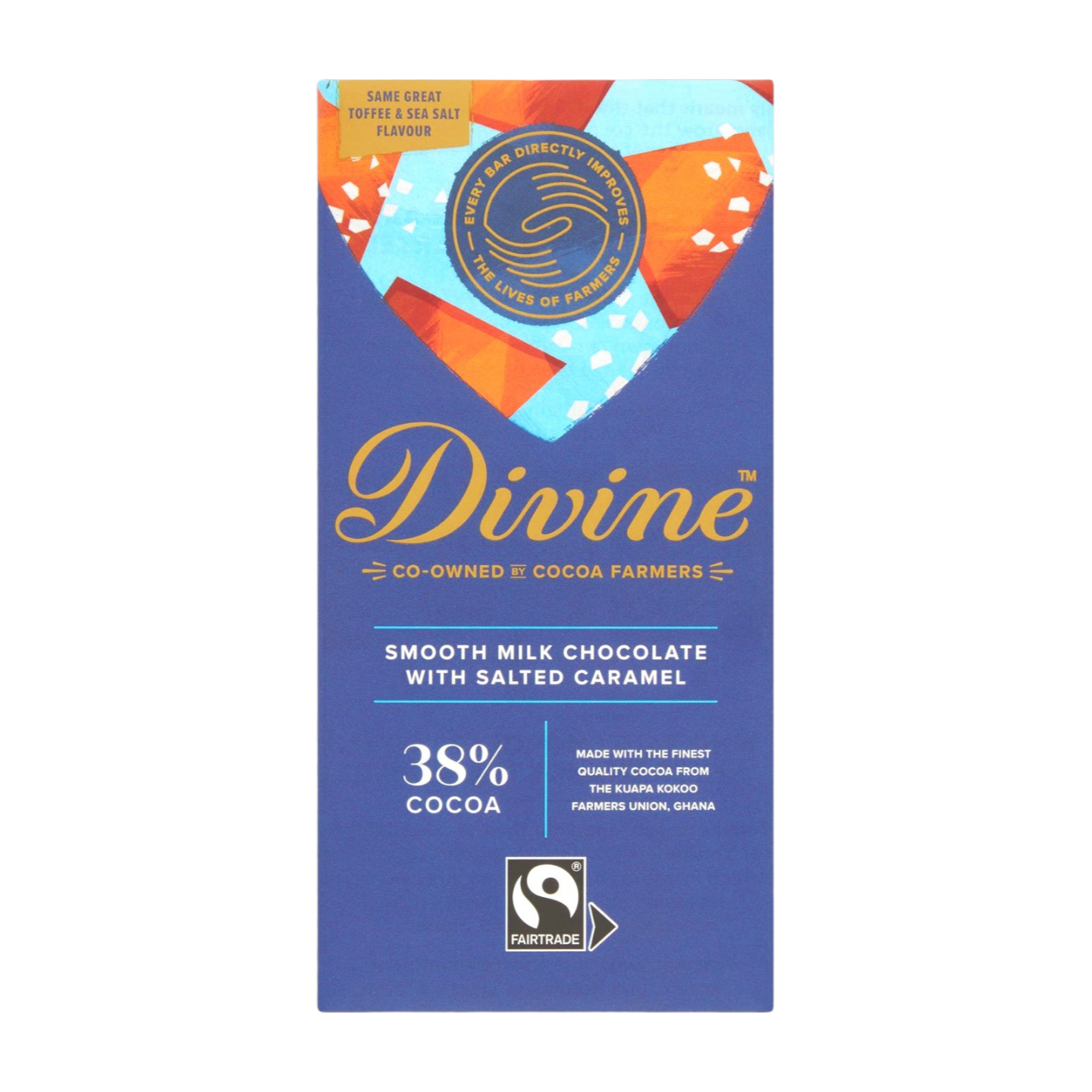 Divine Smooth Milk Chocolate with Salted Caramel (15x90g)