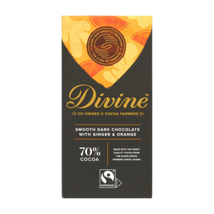 Divine Smooth Dark Chocolate with Ginger & Orange (15x90g)