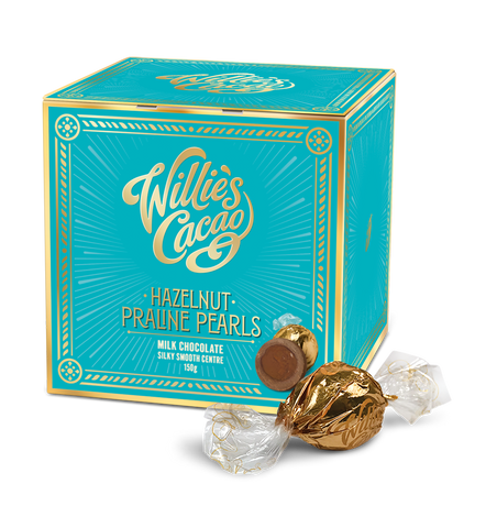 Willie's Cacao Milk Chocolate Hazelnut Praline Pearls (6x150g)
