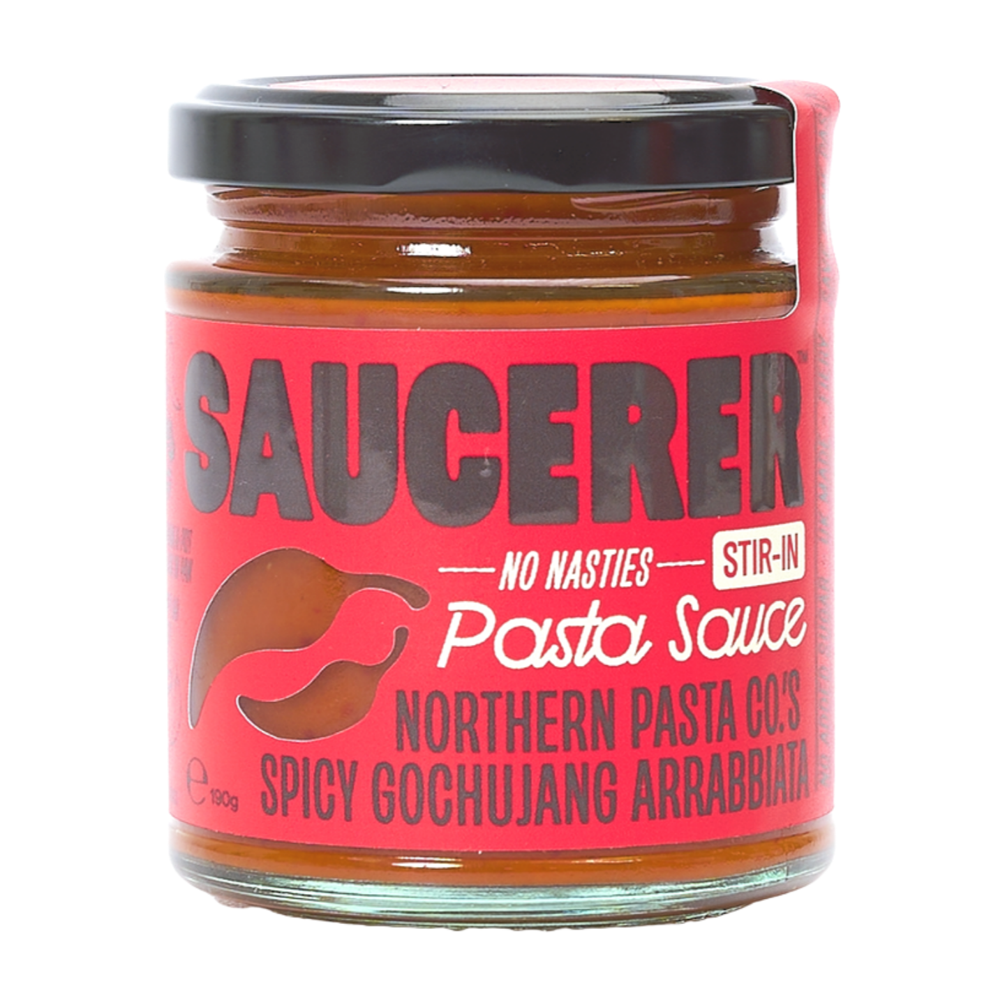 Saucerer Northern Pasta Co's Spicy Gochujang Arrabbiata Pasta Sauce (6x190g)