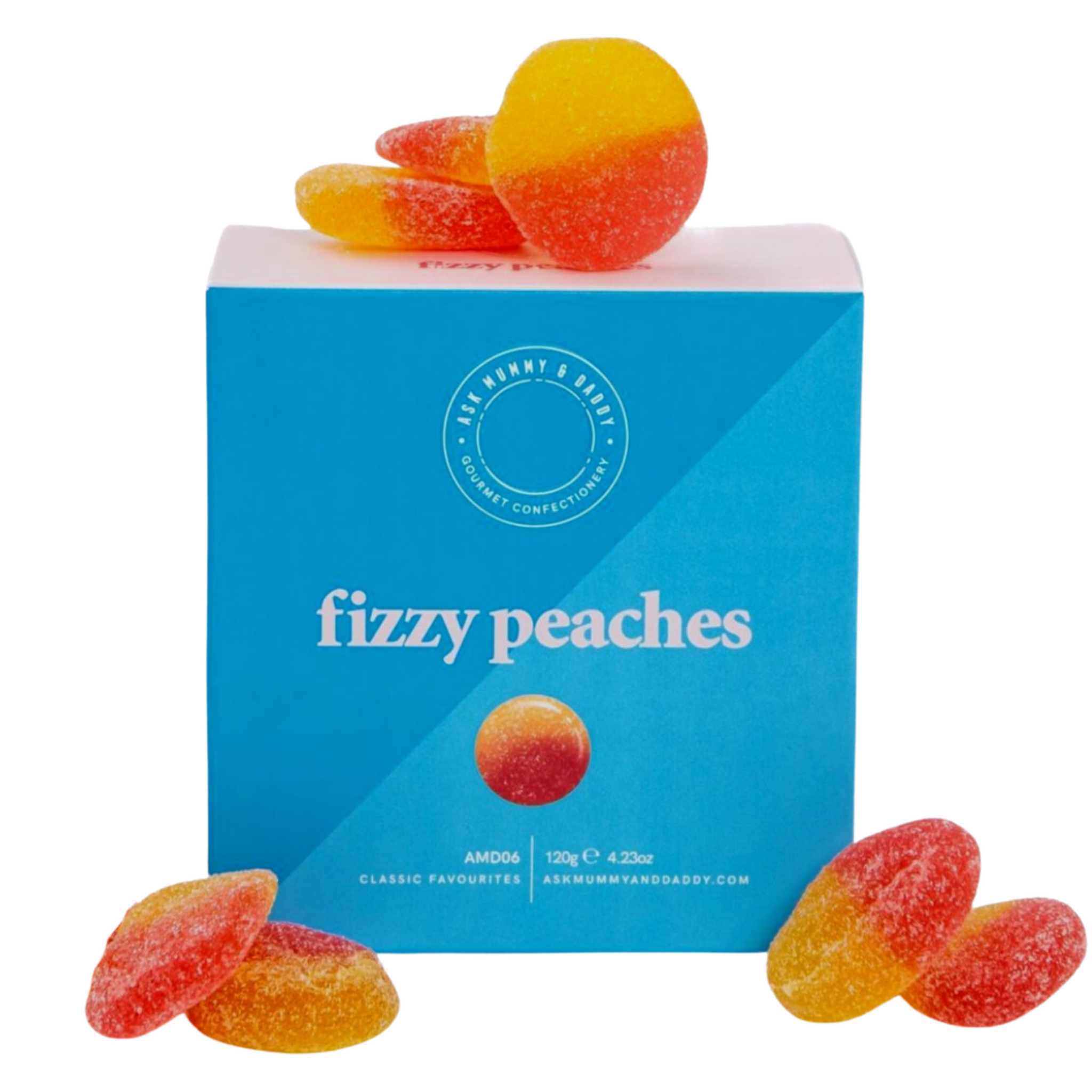 Ask Mummy & Daddy  Fizzy Peaches (10x120g)