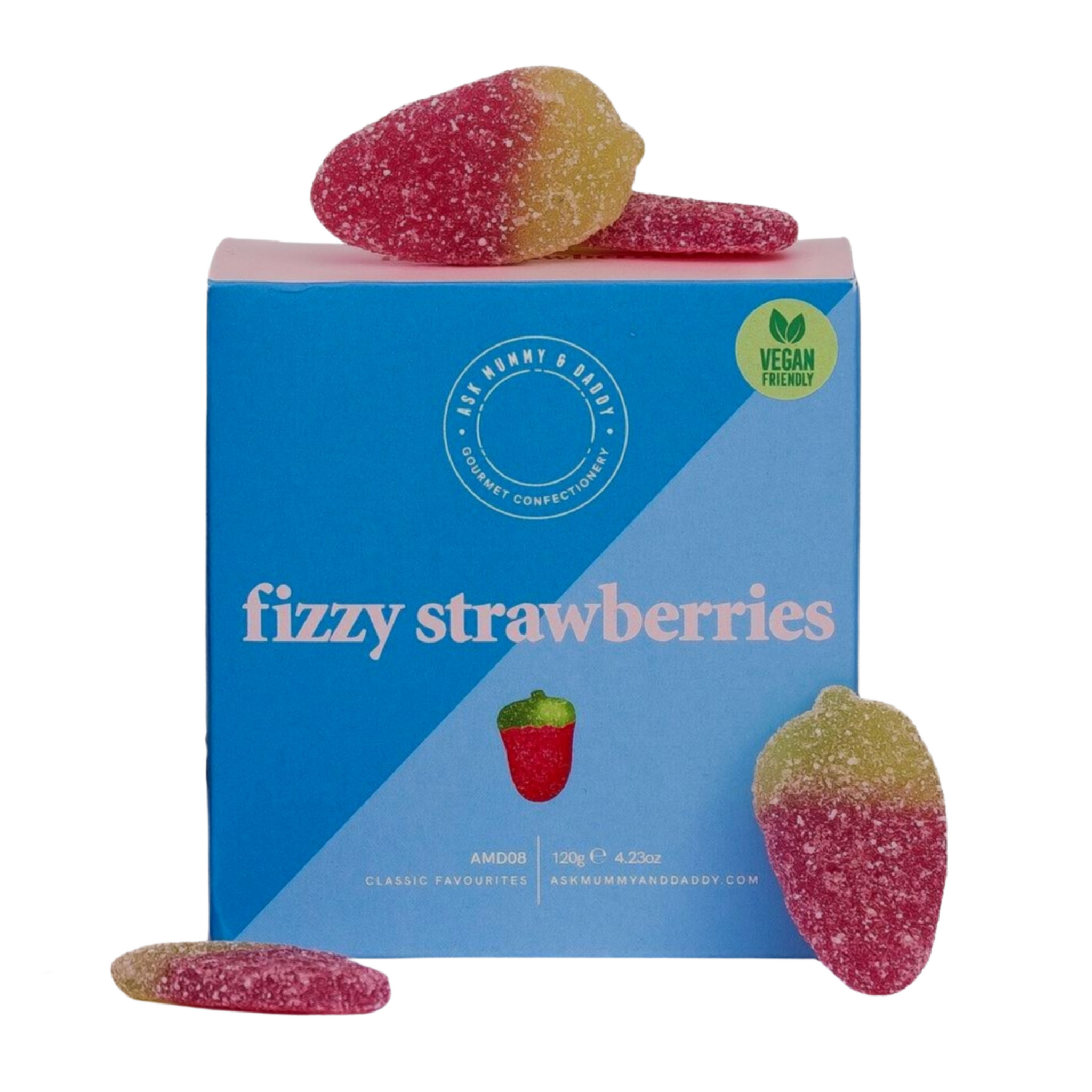 Ask Mummy & Daddy  Fizzy Strawberries (10x120g)