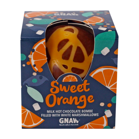 Gnaw Sweet Orange Hot Chocolate Bombe (12x43g)