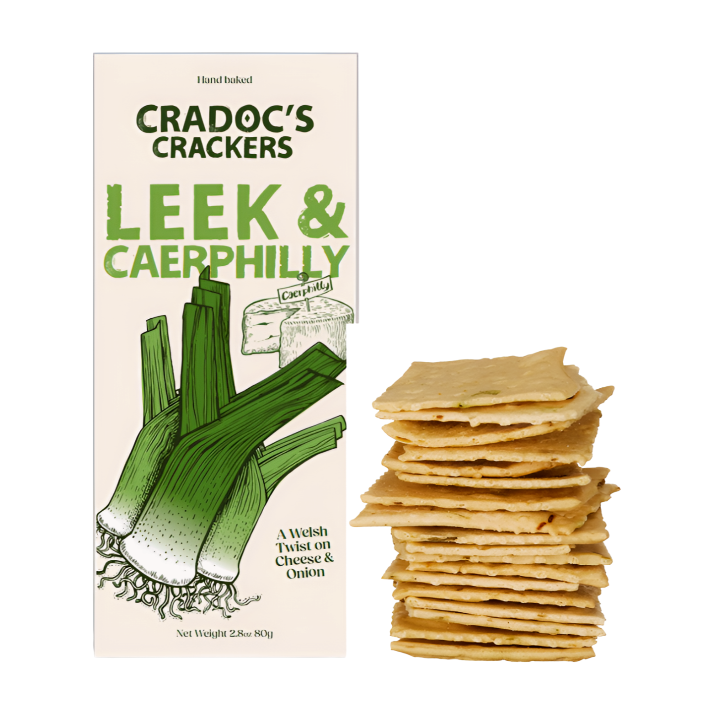 Cradoc's Leek & Caerphilly Crackers (6x80g)
