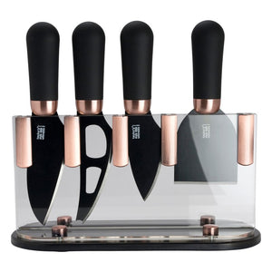 Taylors Eye Witness Four Piece Cheese Knife Set in Acrylic Stand