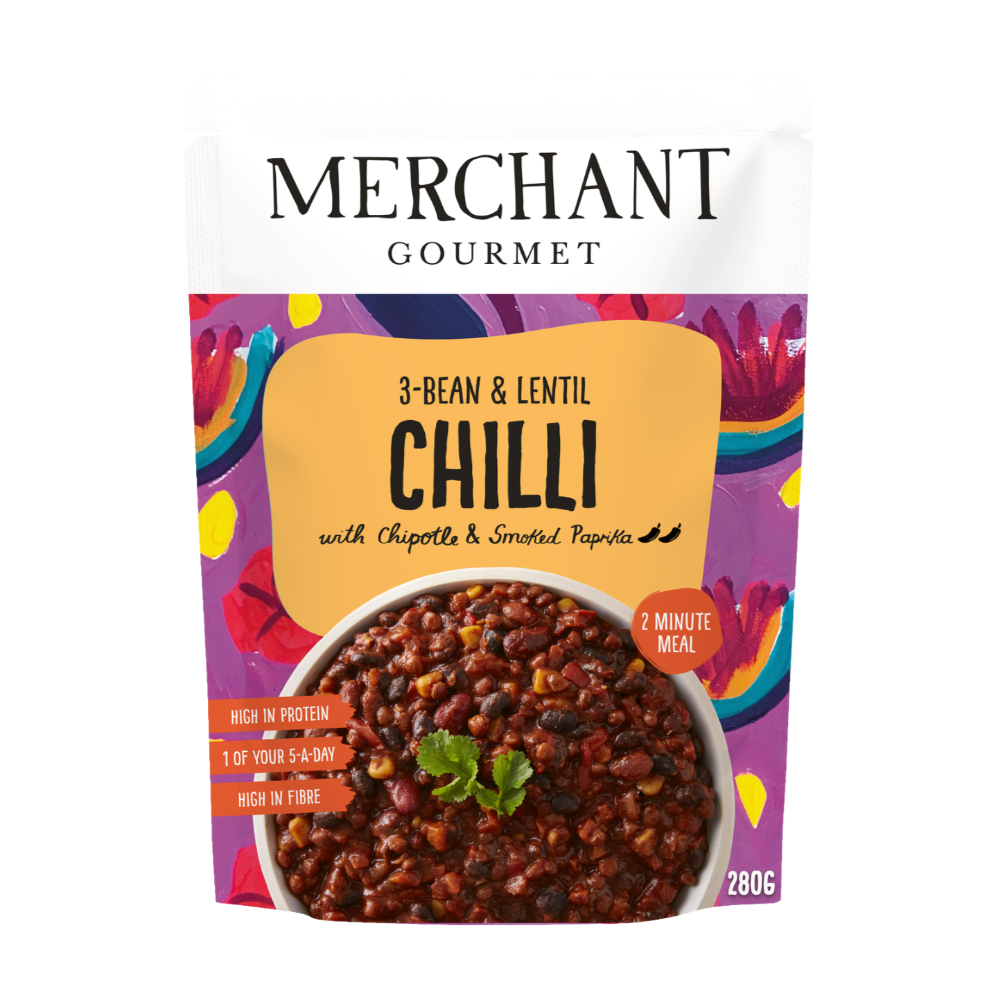 Merchant Gourmet 3 Bean & Lentil Chilli (6x280g)