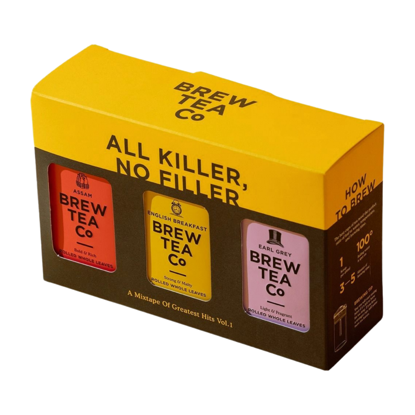 Brew Tea Co All Killer, No Filler, Mini Loose Leaf Tea Tin Trio (6x270 ...