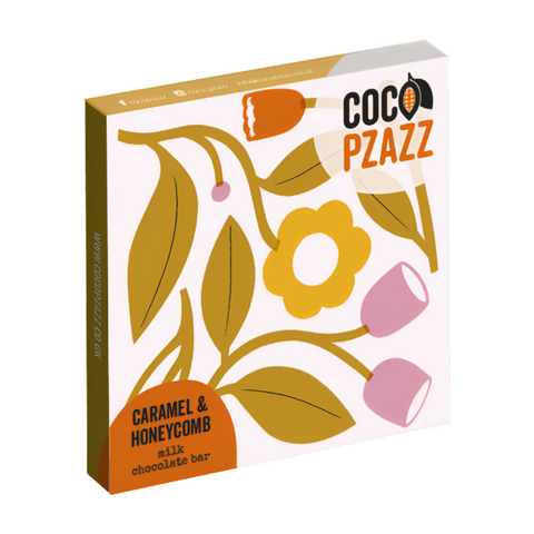 Coco Pzazz Caramel & Honeycomb Milk Chocolate Bar (12x80g)