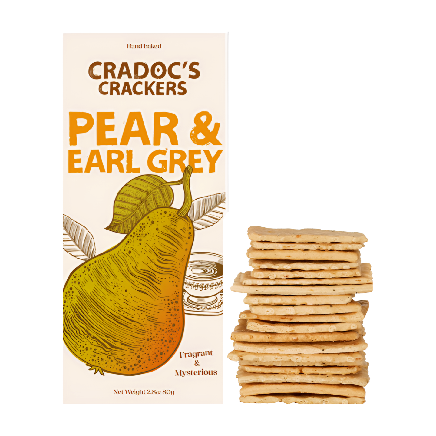 Cradoc's Pear & Earl Grey Crackers (6x80g)