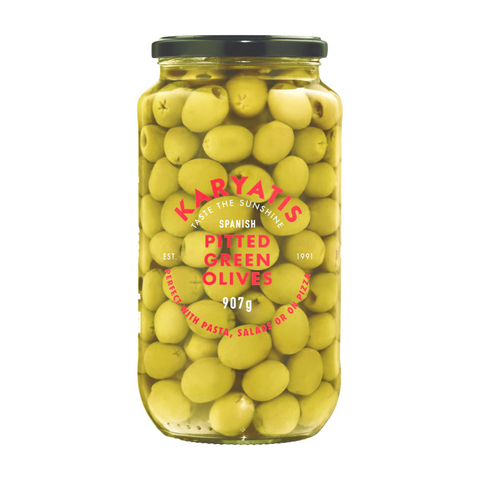 Karyatis Spanish Pitted Green Olives (6x907g)
