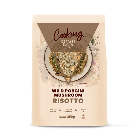 Cooking with Cottage Delight Wild Porcini Mushroom Risotto (6x250g)