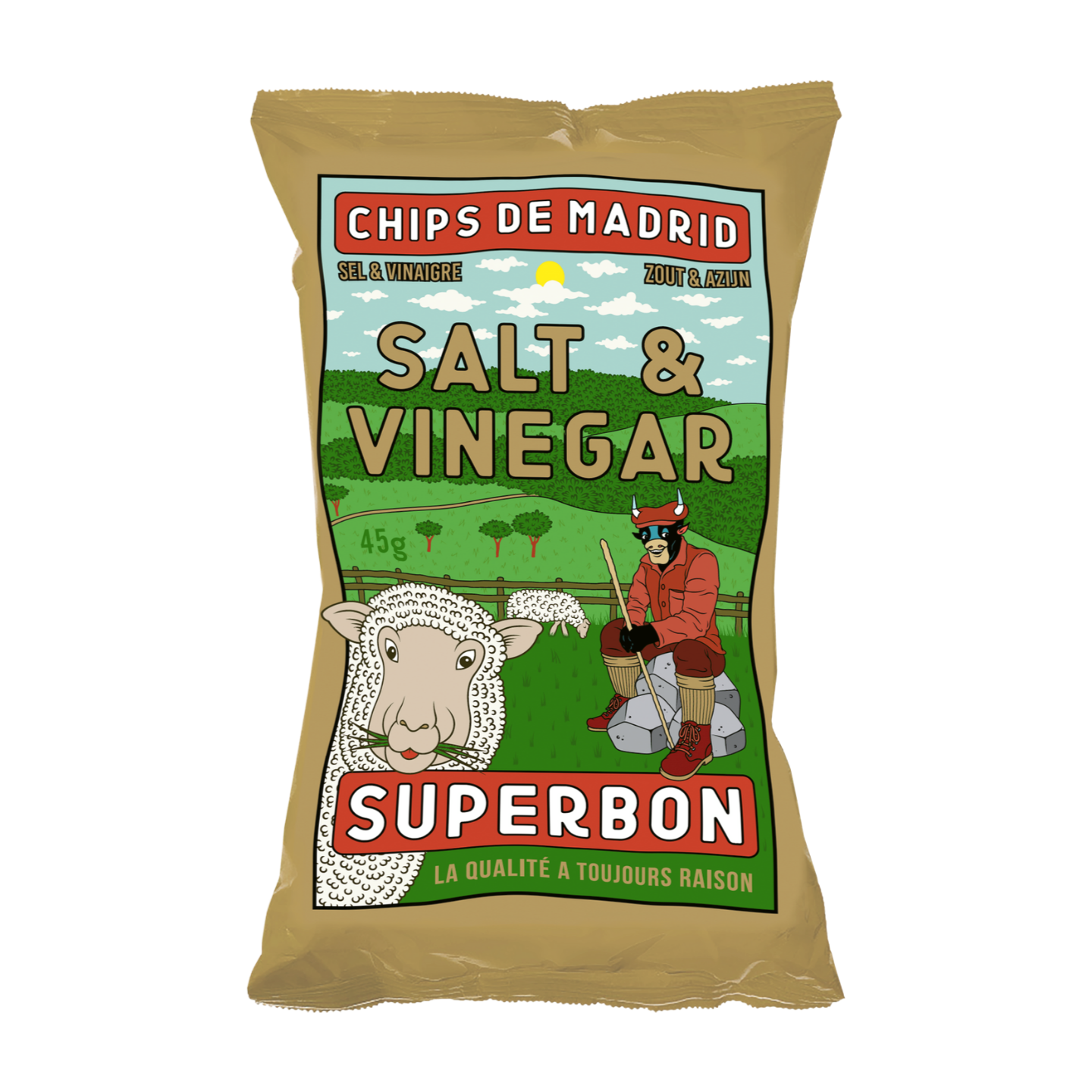 Superbon Salt & Vinegar Chips (36x45g)