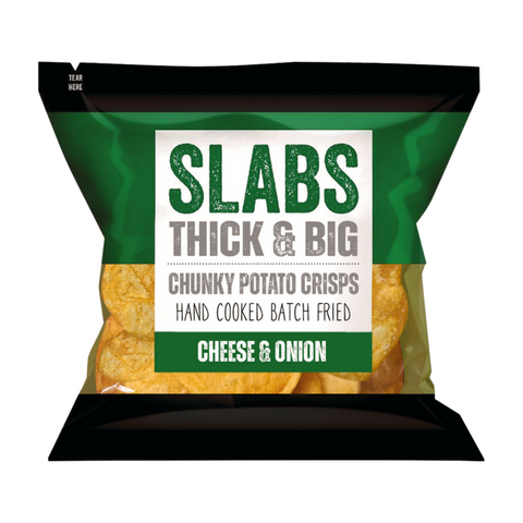 Slabs Cheese & Onion Chunky Potato Crisps (14x80g)