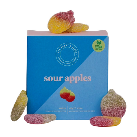 Ask Mummy & Daddy Fizzy Sour Apples (10x120g)