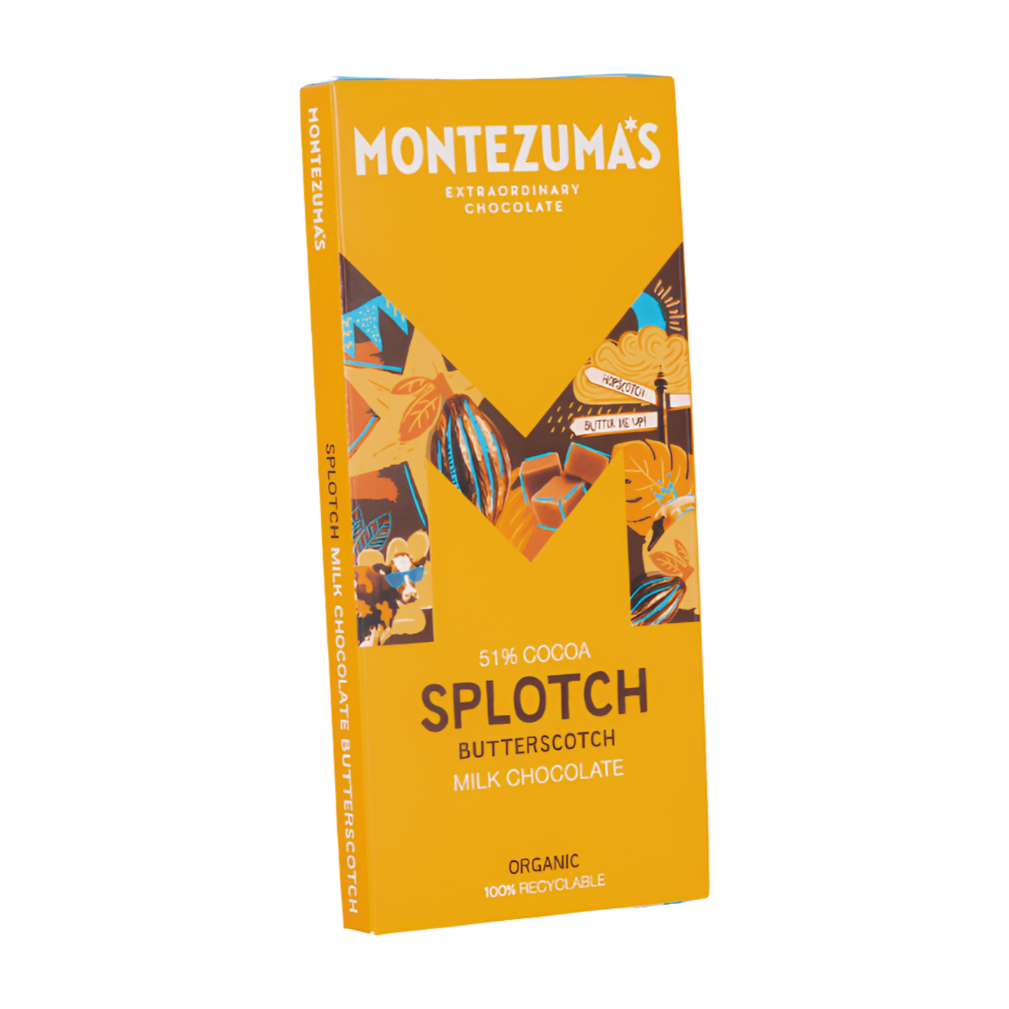 Montezuma's Splotch 51% Milk Chocolate with Butterscotch (12x90g)