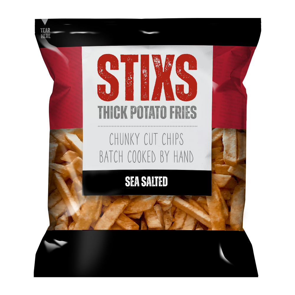 Stixs Sea Salted Thick Potato Fries (18x60g)
