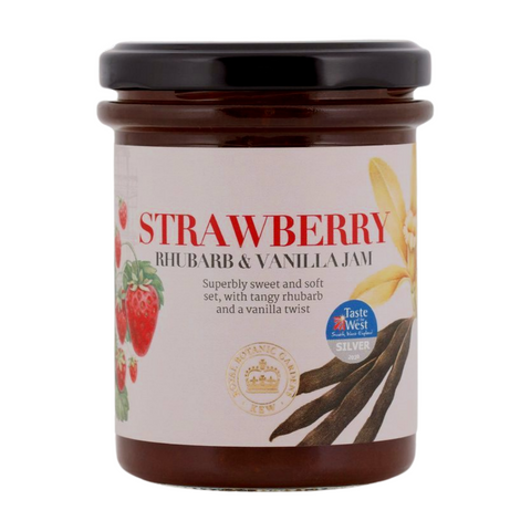 RBG Kew Strawberry, Rhubarb & Vanilla Jam (12x225g)