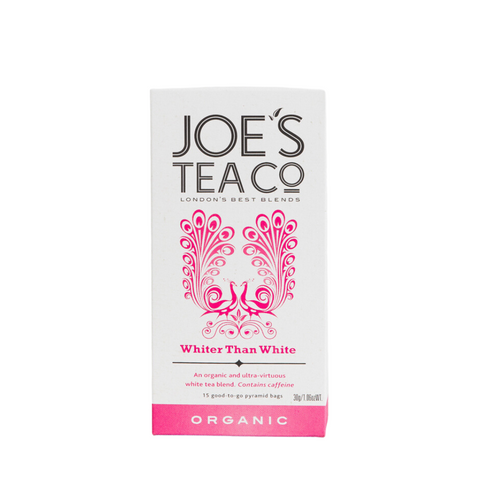 Joe's Tea Co Whiter Than White Organic Tea (6x15 Pyramids)