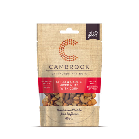 Cambrook Chilli & Garlic Mixed Nuts with Corn (12x65g)