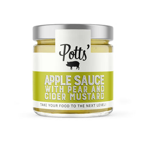Potts Apple Sauce with Pear & Cider Mustard (6x195g)
