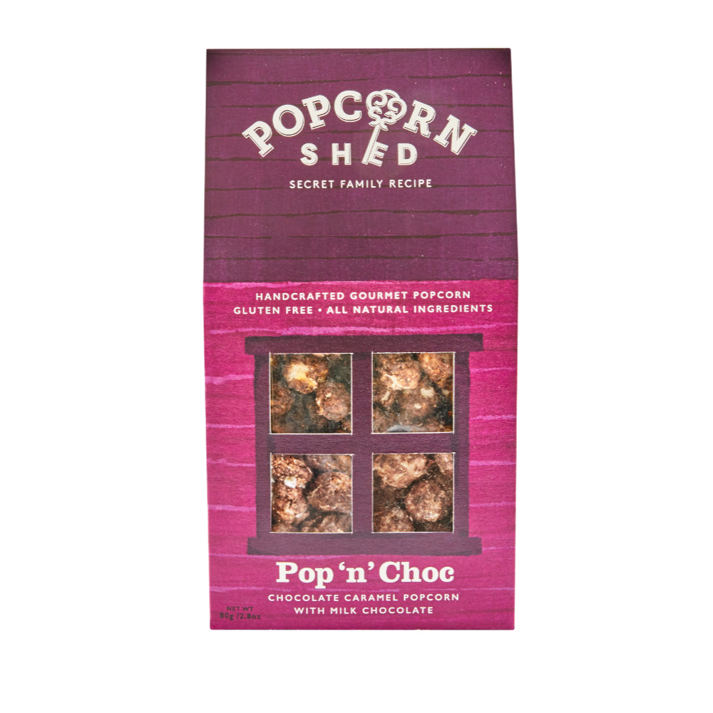 Popcorn Shed Pop 'n' Choc Gourmet Popcorn Shed (10x80g)