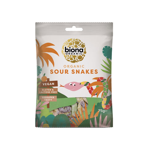 Biona Organic Sour Snakes (10x75g)