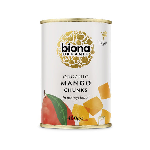 Biona Organic Mango Chunks in Mango Juice (6x400g)