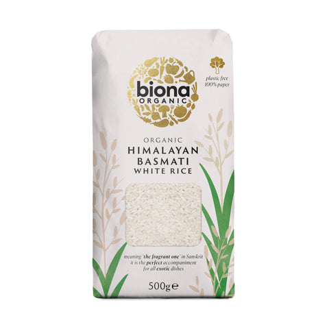 Biona Organic Himalayan Basmati White Rice (6x500g)