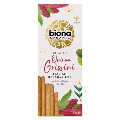 Biona Organic Quinoa Grissini Italian Breadsticks (12x125g)