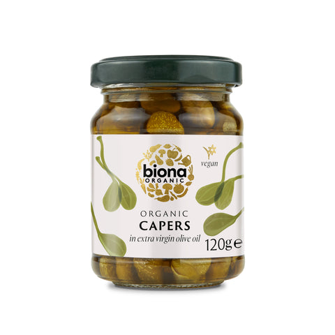 Biona Organic Capers in Extra Virgin Olive Oil (6x120g)