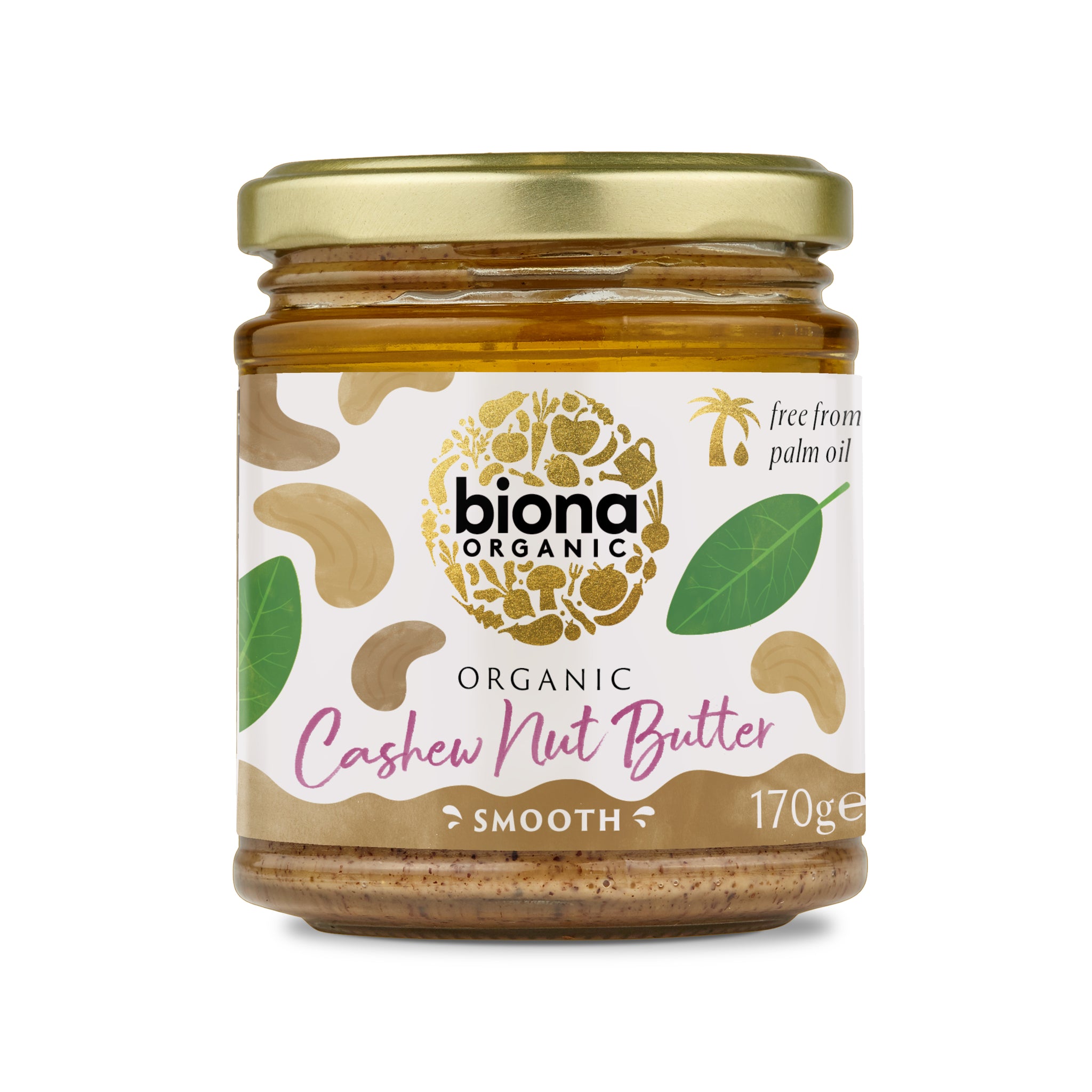 Biona Organic Smooth Cashew Nut Butter (6x170g)