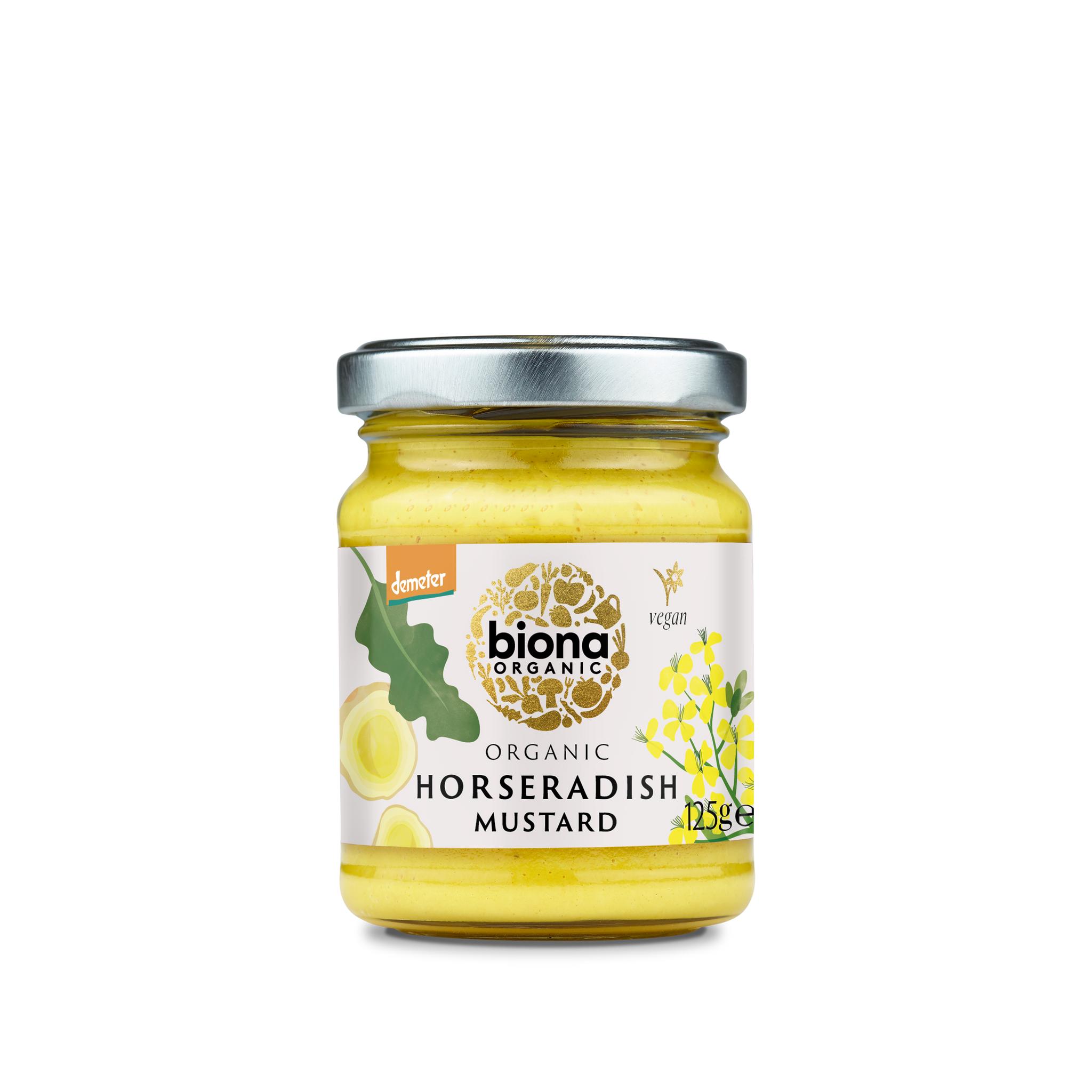 Biona Organic Horseradish Mustard (6x125g)