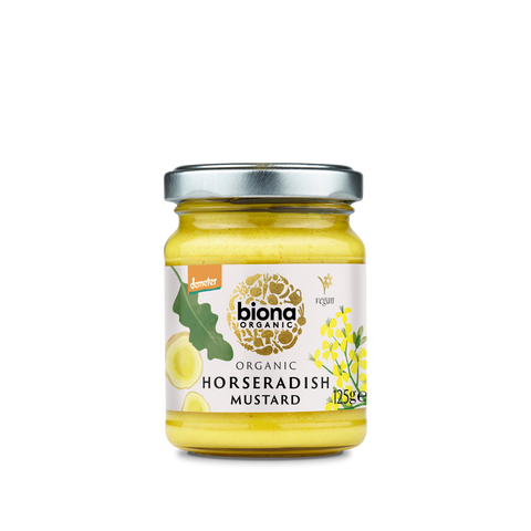 Biona Organic Horseradish Mustard (6x125g)
