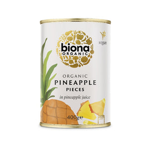 Biona Organic Pineapple Pieces in Pineapple Juice (6x400g)