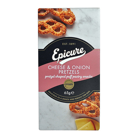 Epicure Cheese & Onion Pretzels (10x65g)