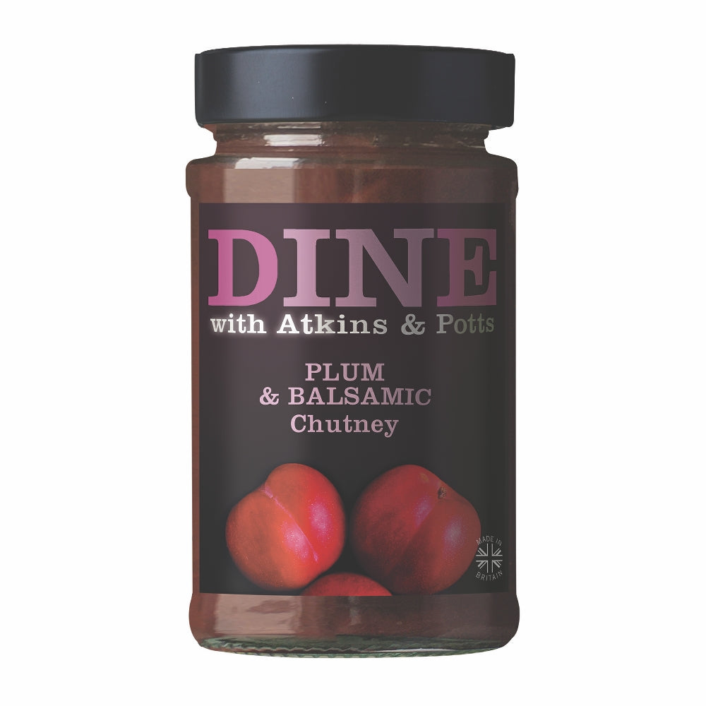 DINE with Atkins & Potts Plum & Balsamic Chutney (6x220g)