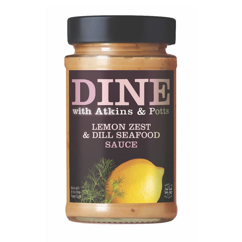 DINE with Atkins & Potts Lemon Zest & Dill Seafood Sauce (6x180g)
