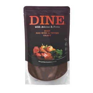 DINE with Atkins & Potts Beef, Red Wine & Thyme Gravy (6x350g)