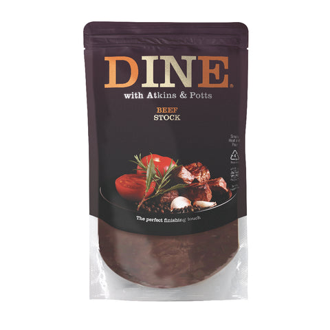 DINE with Atkins & Potts Beef Stock (6x350g)