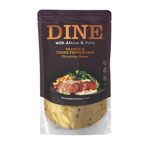 DINE with Atkins & Potts Brandy & Three Peppercorn Sauce  (6x350g)