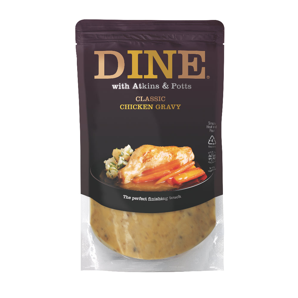 DINE with Atkins & Potts Classic Chicken Gravy (6x350g)