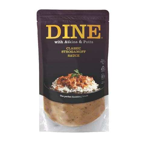 DINE with Atkins & Potts Stroganoff Sauce (6x350g)