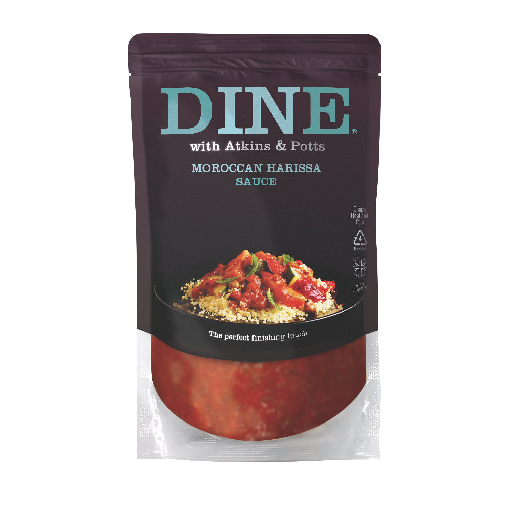 DINE with Atkins & Potts Moroccan Harissa Sauce (6x350g)